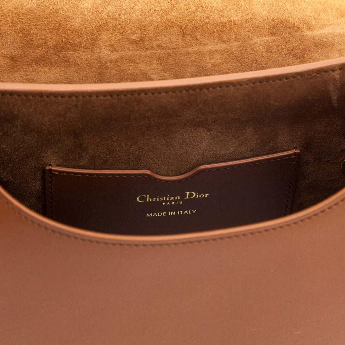 Dior Camel Box Calfskin Medium Bobby Flap Bag