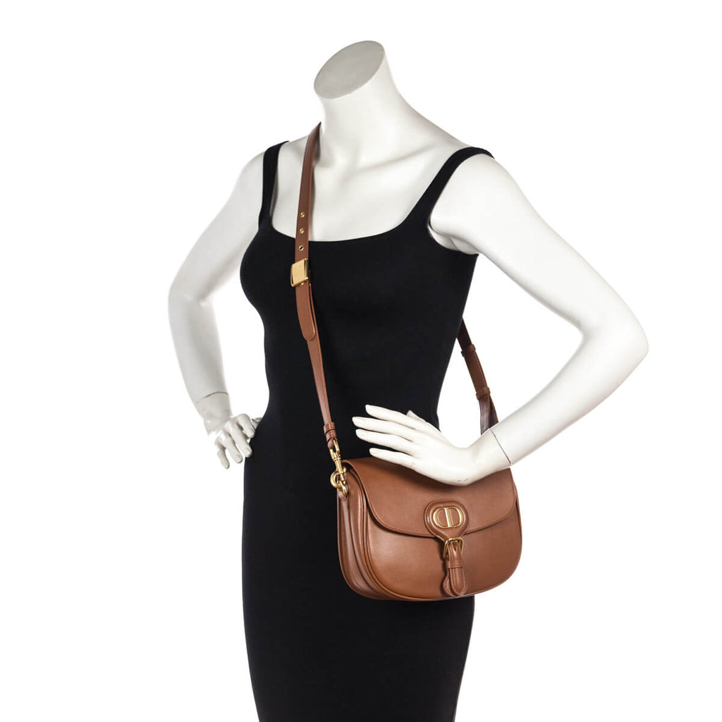 Dior Camel Box Calfskin Medium Bobby Flap Bag