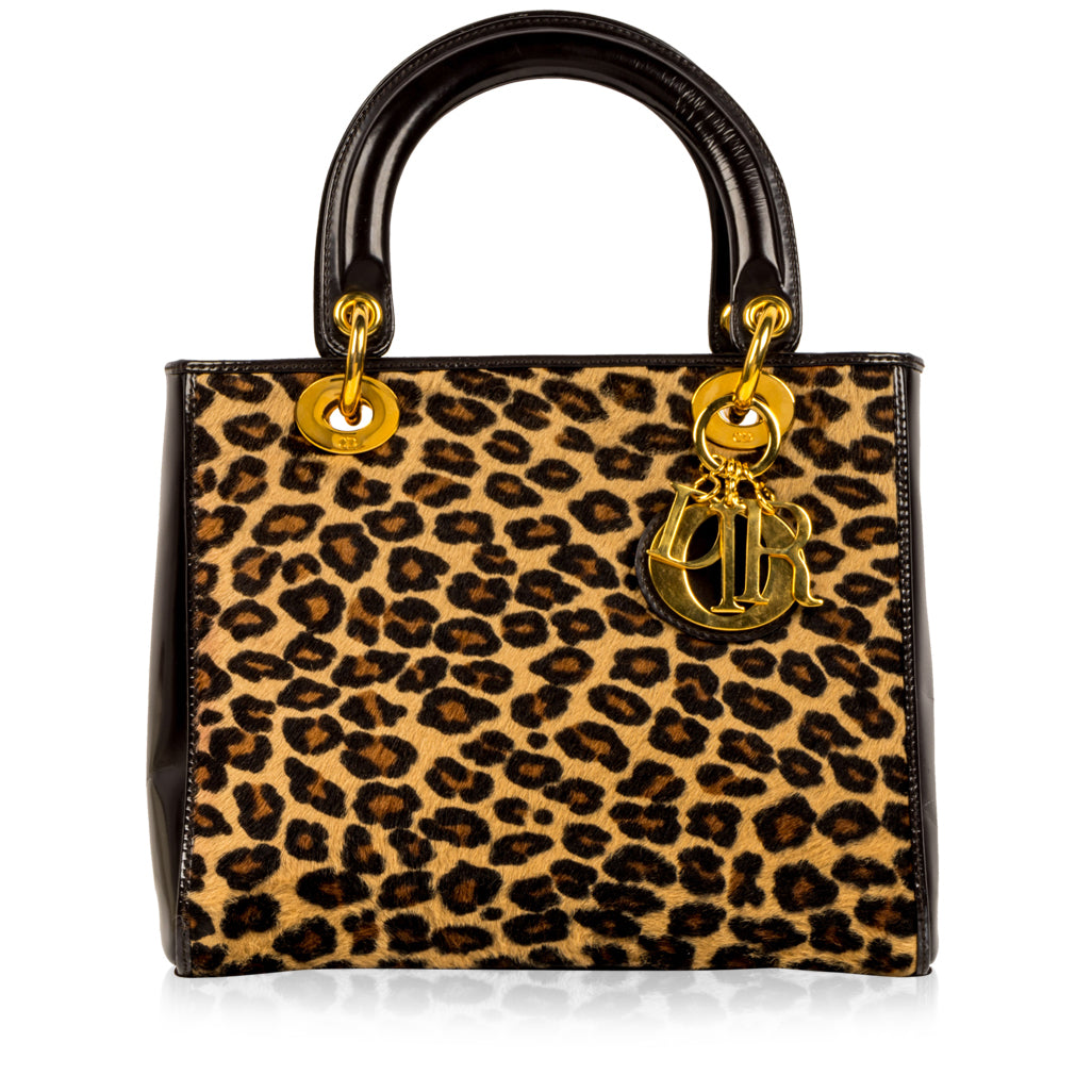 Christian Dior Lady Dior Medium - Leopard Fur