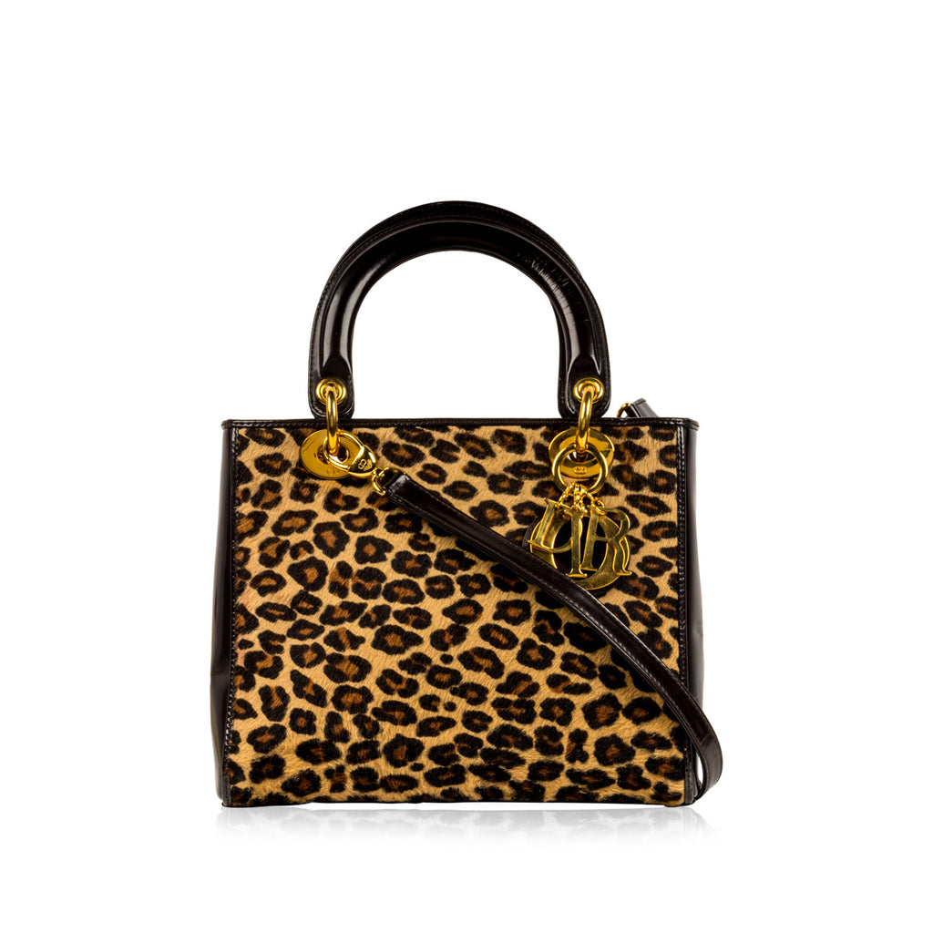 Christian Dior Lady Dior Medium - Leopard Fur