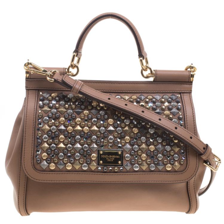 Dolce and Gabbana Medium Embellished Miss Sicily Top Handle