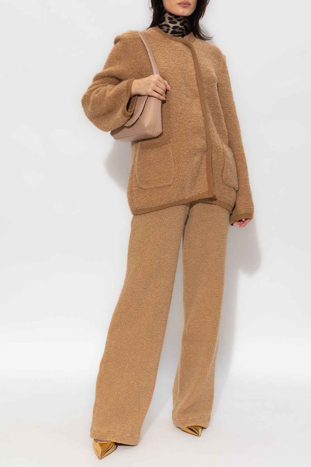 DOLCE & GABBANA LOGO PLAQUE TEDDY PANTS