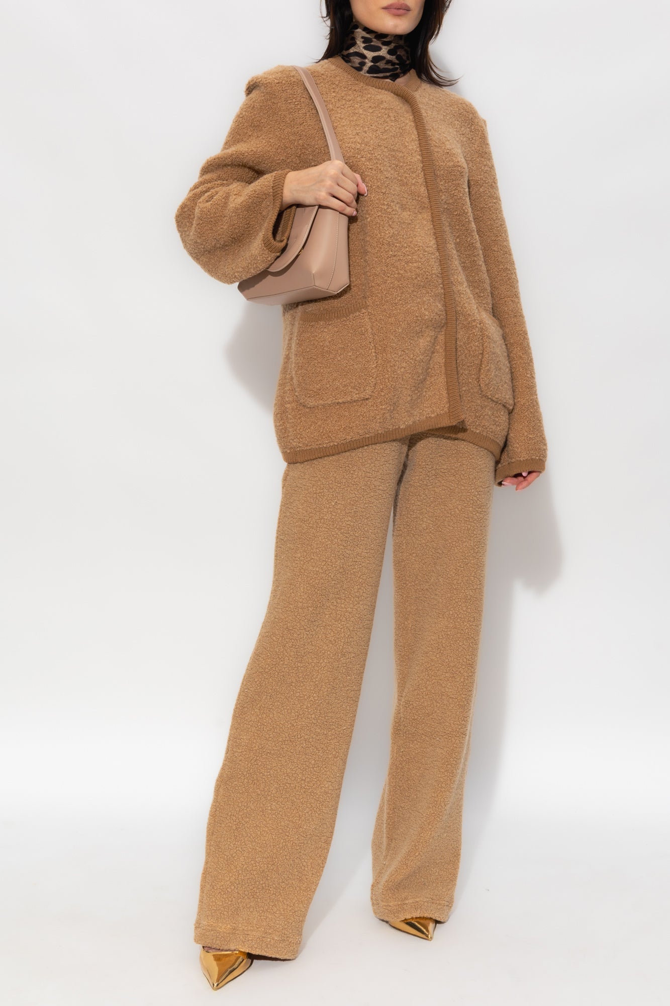 DOLCE & GABBANA LOGO PLAQUE TEDDY PANTS