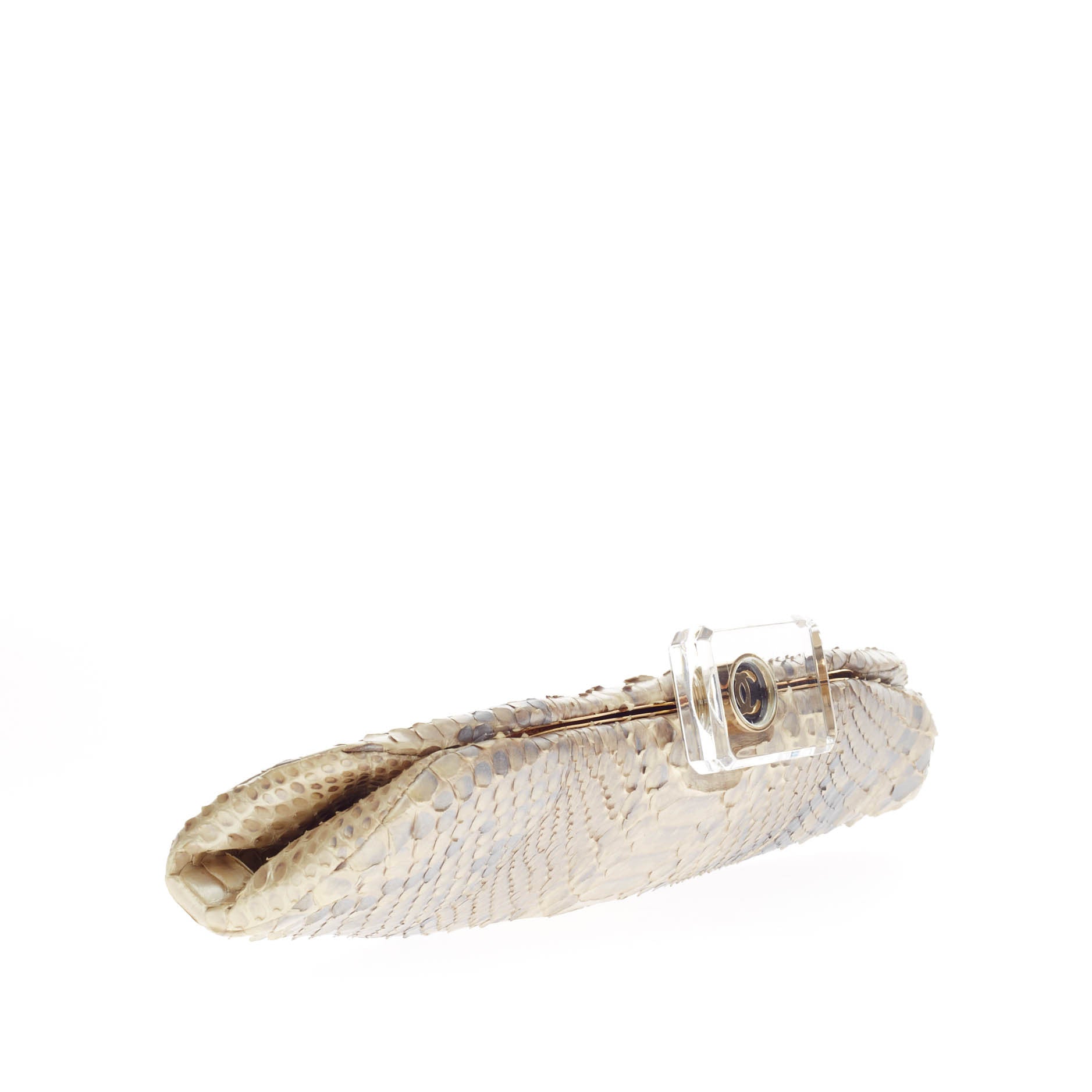 Bottle Top Evening Clutch Python