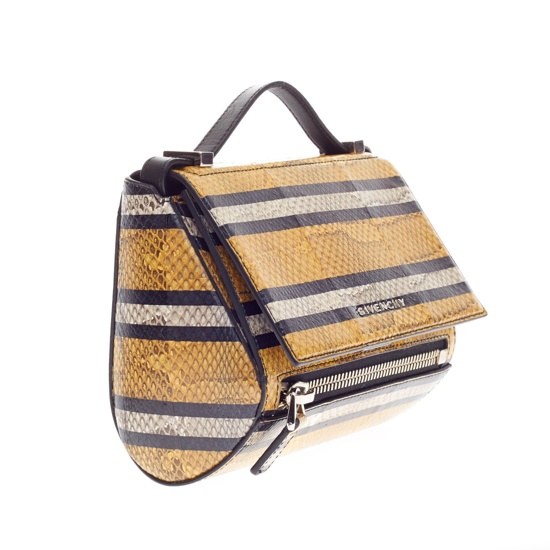 Pandora Box Handbag Python Mini