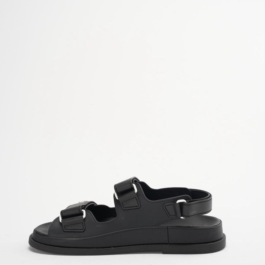 Chanel Black CC Dad Sandals Rubber Size 38