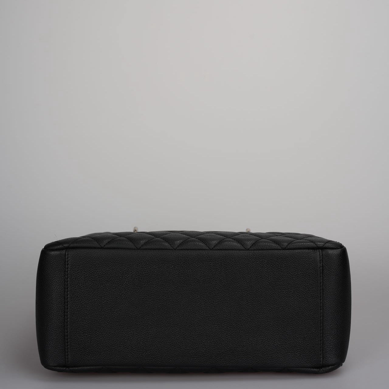 Chanel Black Grand Shopping Tote Black GST Bag in Caviar in Silver 2012