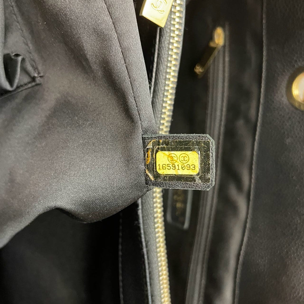Chanel Large Black Grand Shopping XL GST Tote Bag In Caviar Leather With Gold Hardwares