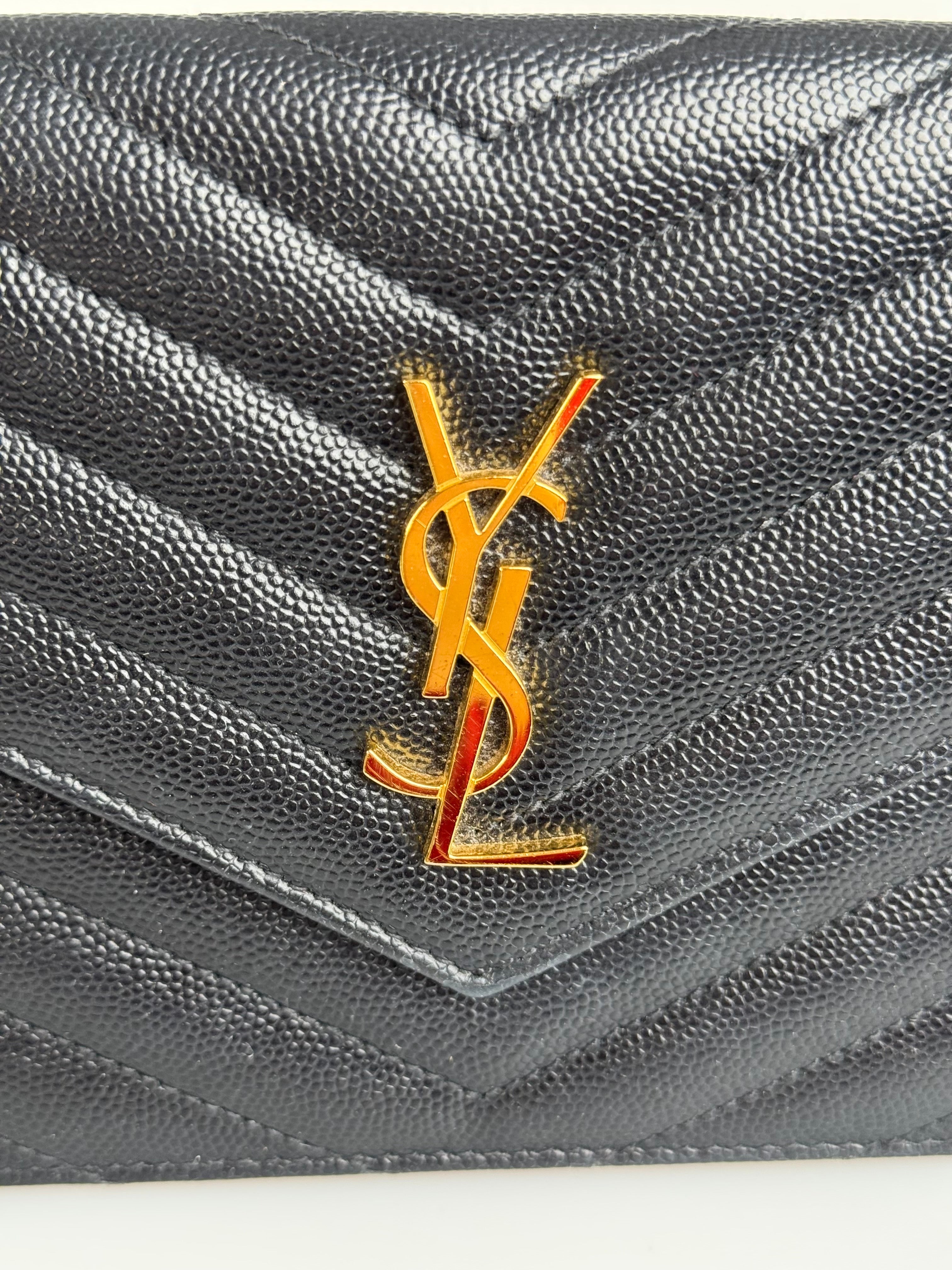 Saint Laurent YSL Chain Wallet Monogram Nero Wallet On A Chain bag