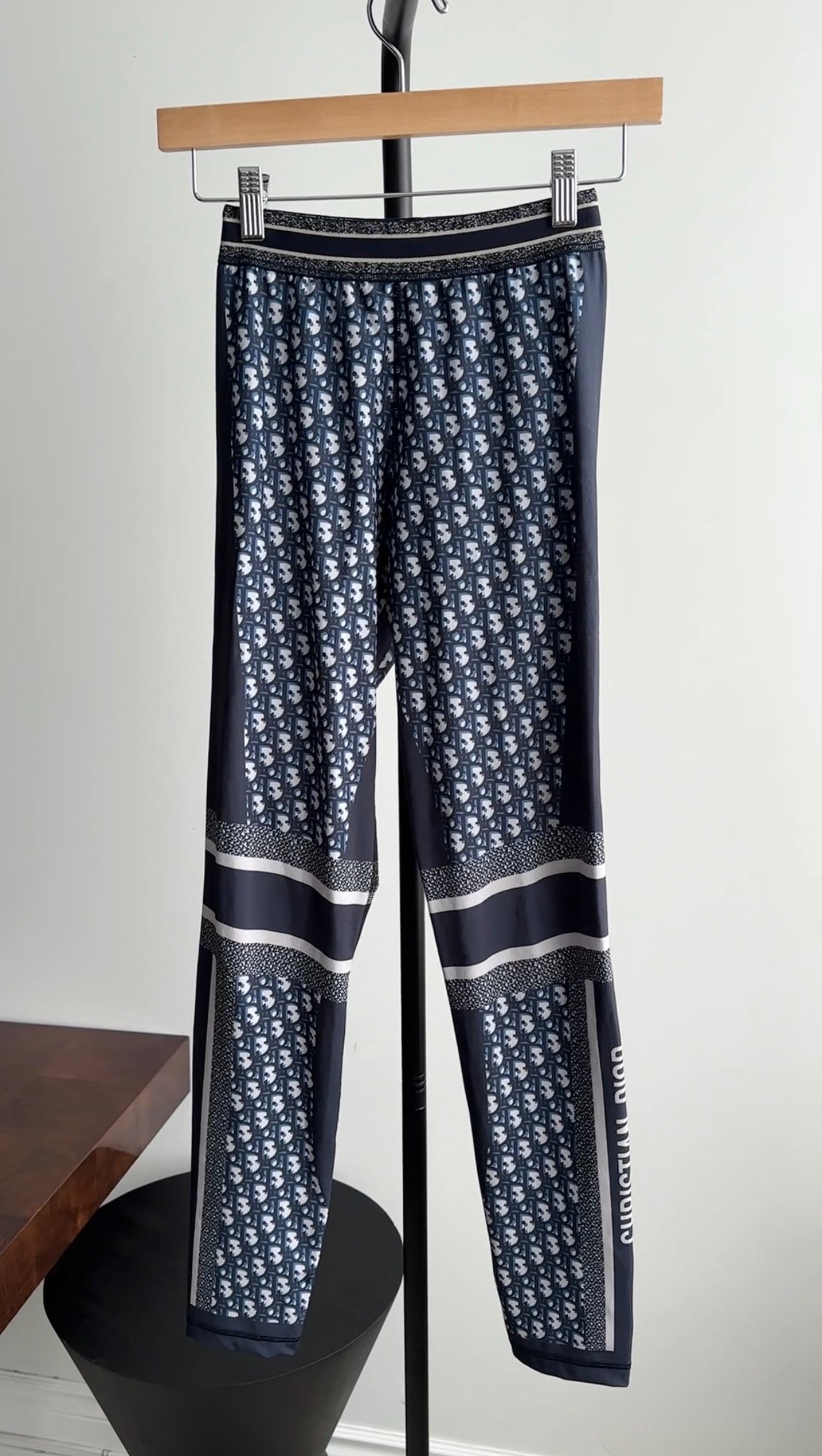 Christian Dior DiorAlps Navy Blue Oblique Logo Leggings - S