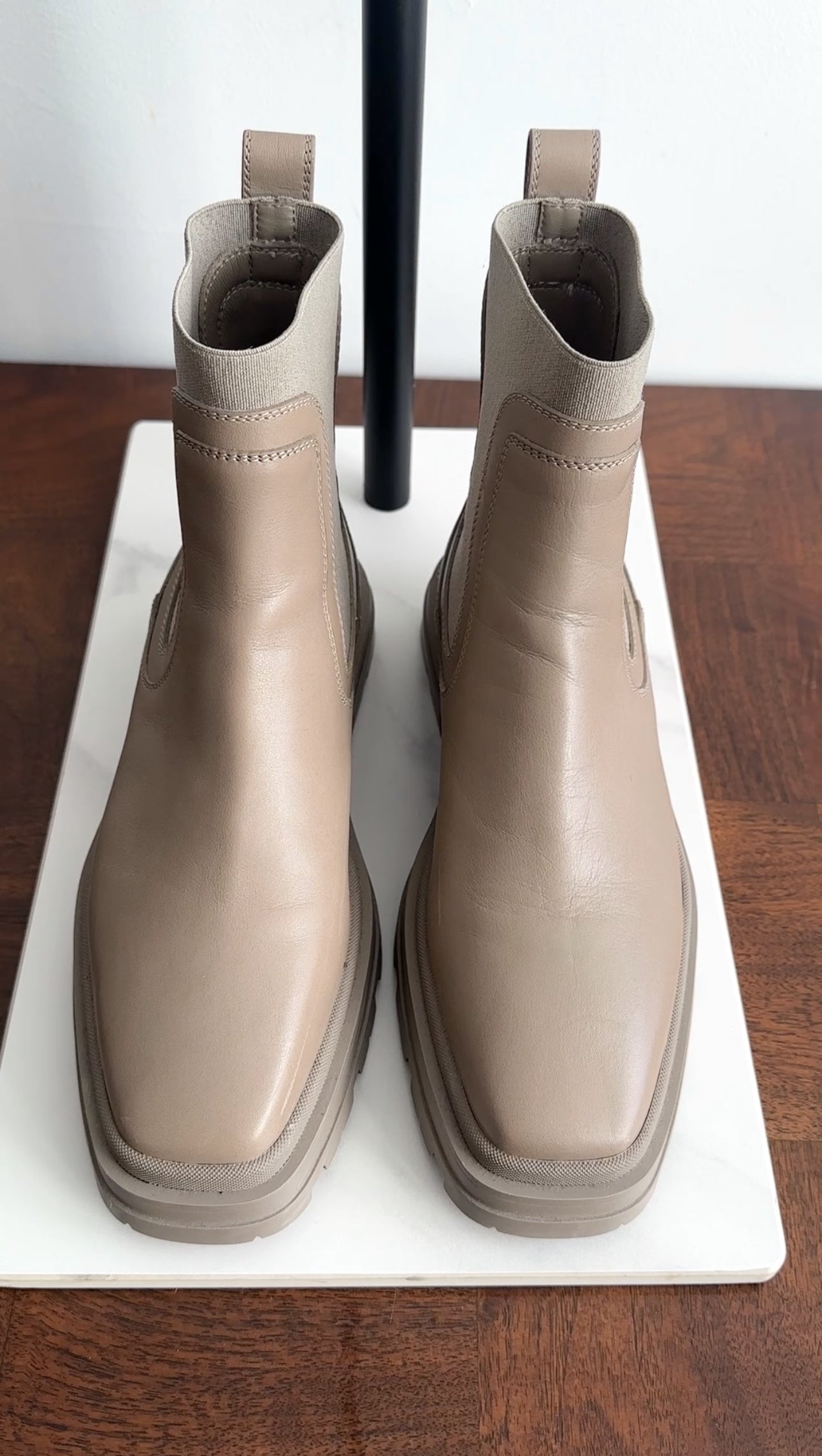 Jimmy Choo Taupe Leather Veronique Ankle Boots - 38 / 37