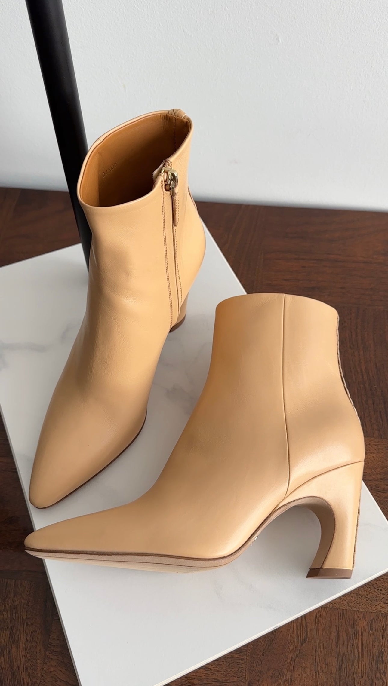 Chloe Oli Butterscotch Leather Heel Ankle Boots - 37