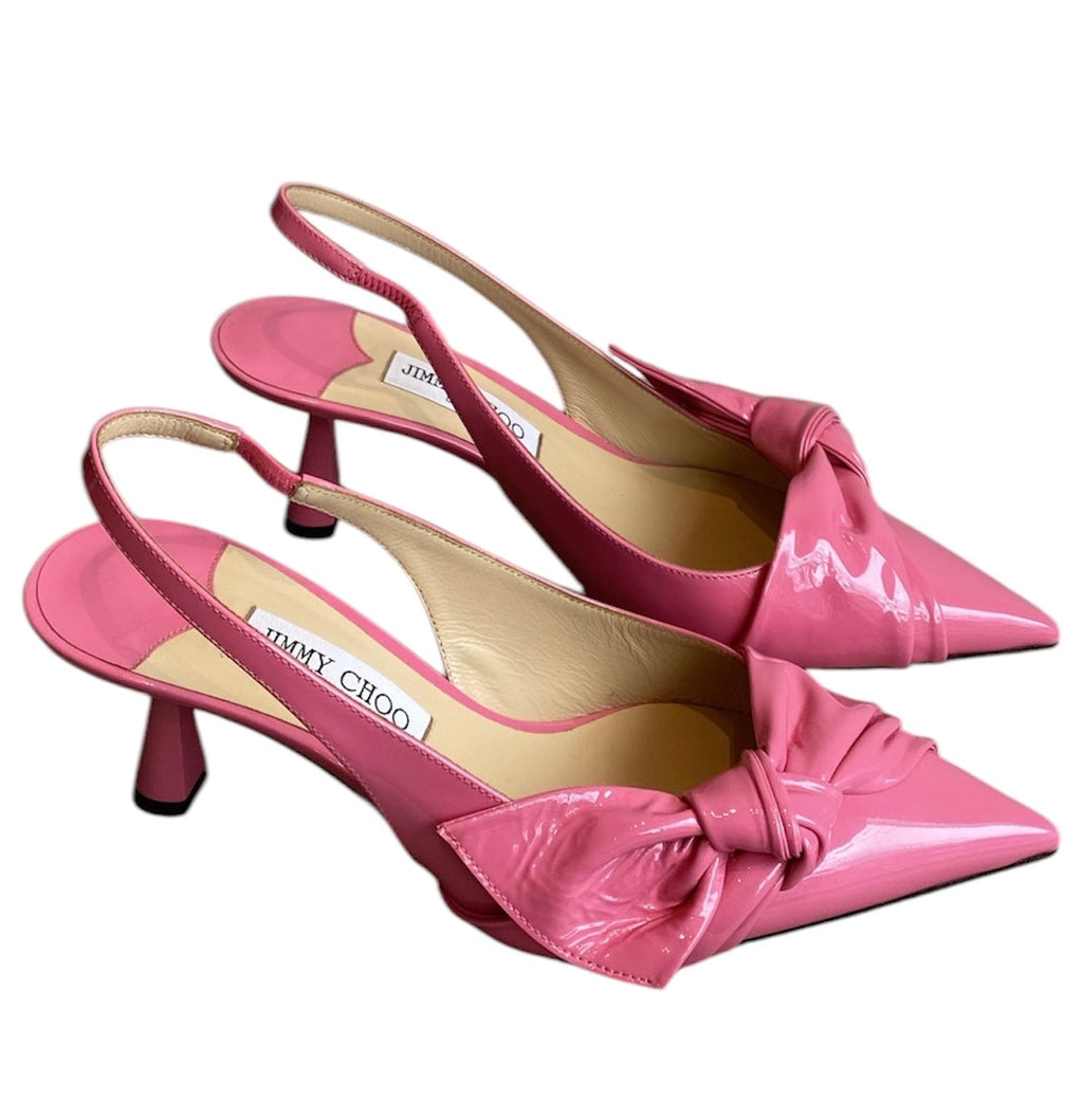 Jimmy Choo Pink Patent Elinor 65 Pump - 40