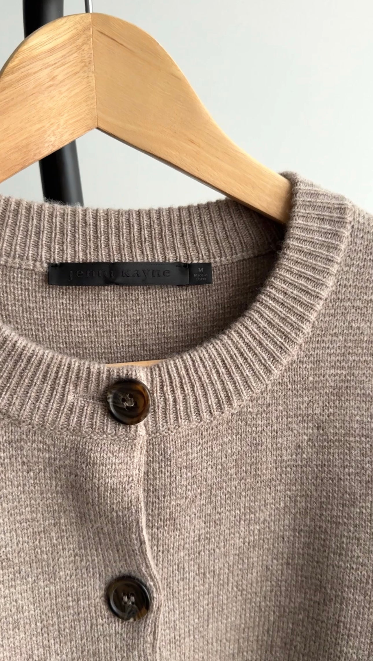 Jenni Kayne Taupe Cashmere Cooper igan Jacket - M