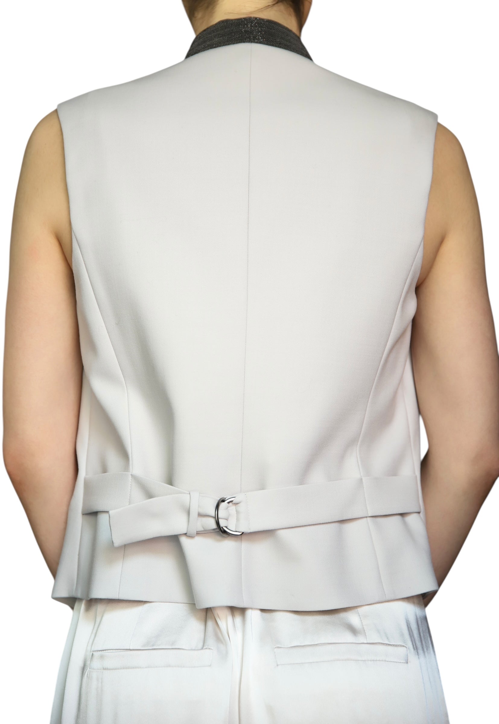 Brunello Cucinelli Ivory Monilli Vest - IT 44 / US 8