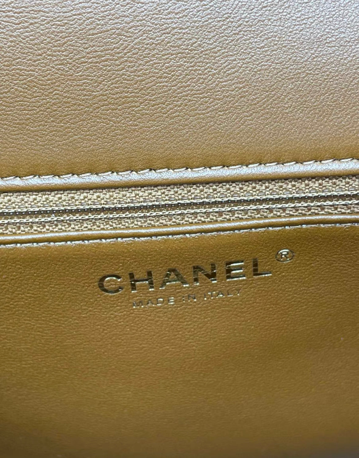 Chanel 24 FLAP BAG Shearling Lambskin & Gold-Tone Metal Beige & Brown