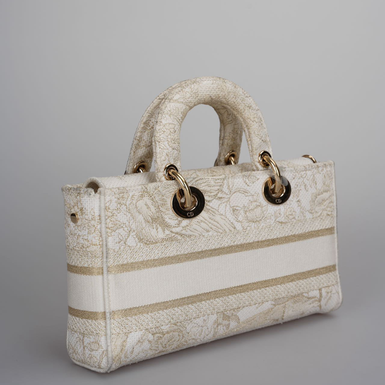 Christian Dior Lady D-Joy Bag in Beige Canvas