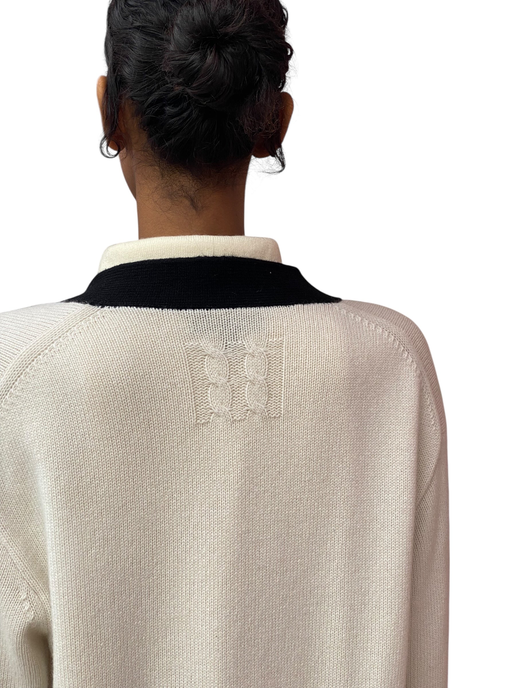 Nili Lotan White Neshat Cashmere igan - M