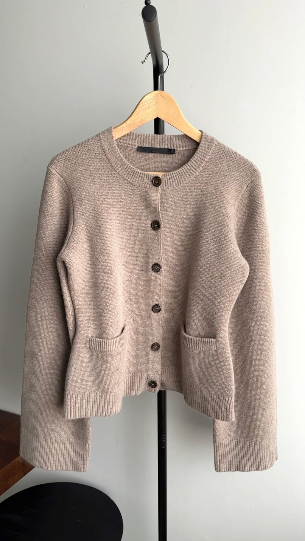 Jenni Kayne Taupe Cashmere Cooper igan Jacket - M