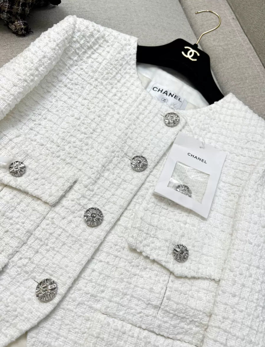 Chanel 22C white jacket size 36
