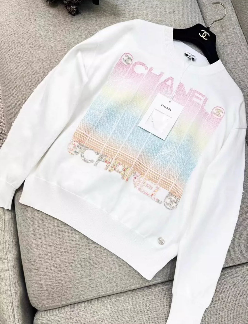 Chanel 24C White Pullover