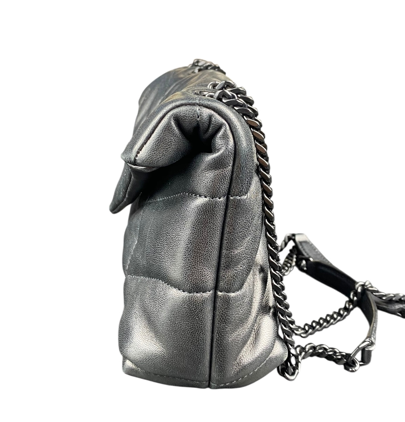 Saint Laurent Black Puffer Toy Lou Lou Shoulder Bag