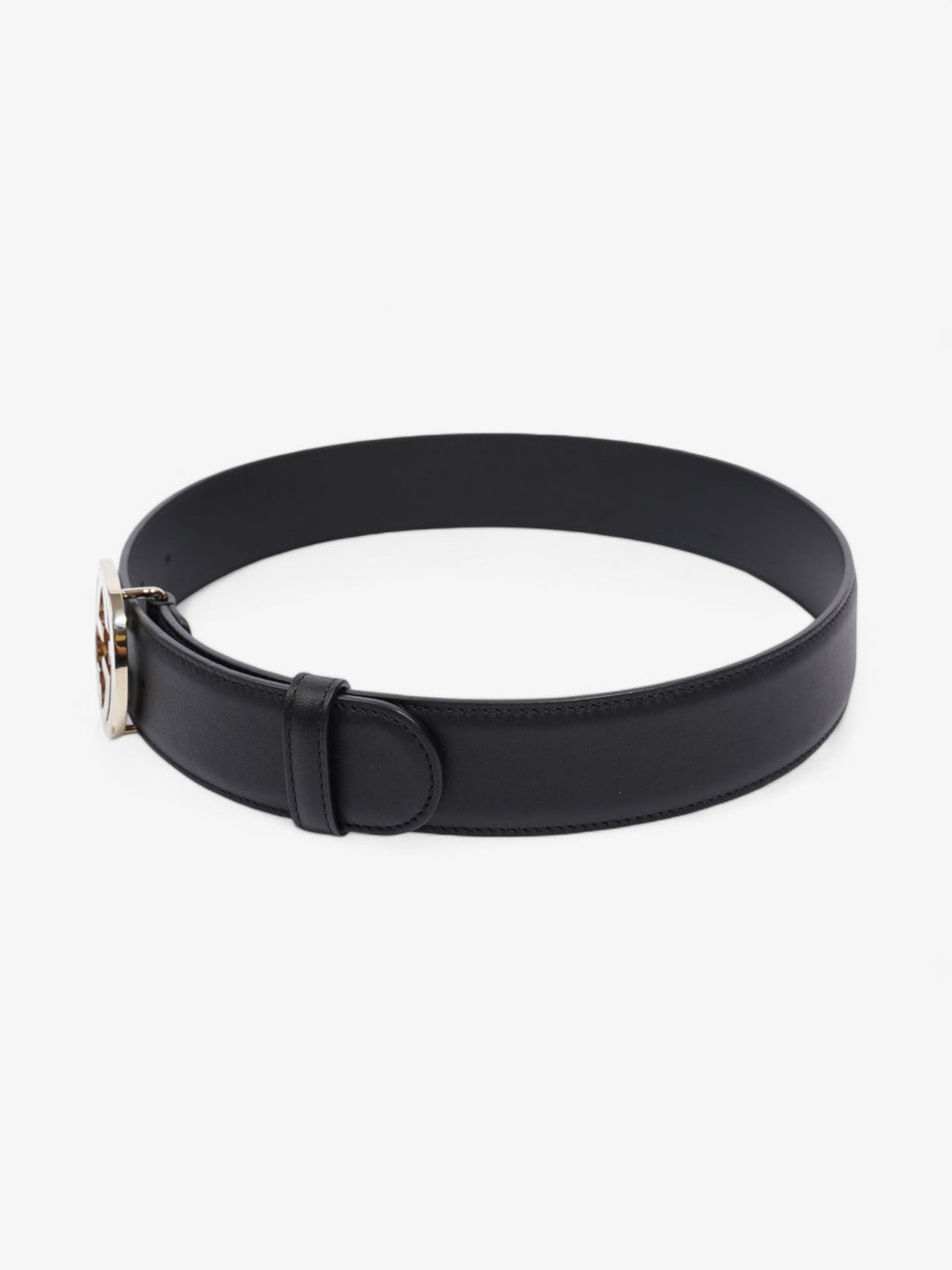 Gucci Interlocking G Belt Black / Gold Leather 70cm / 28"
