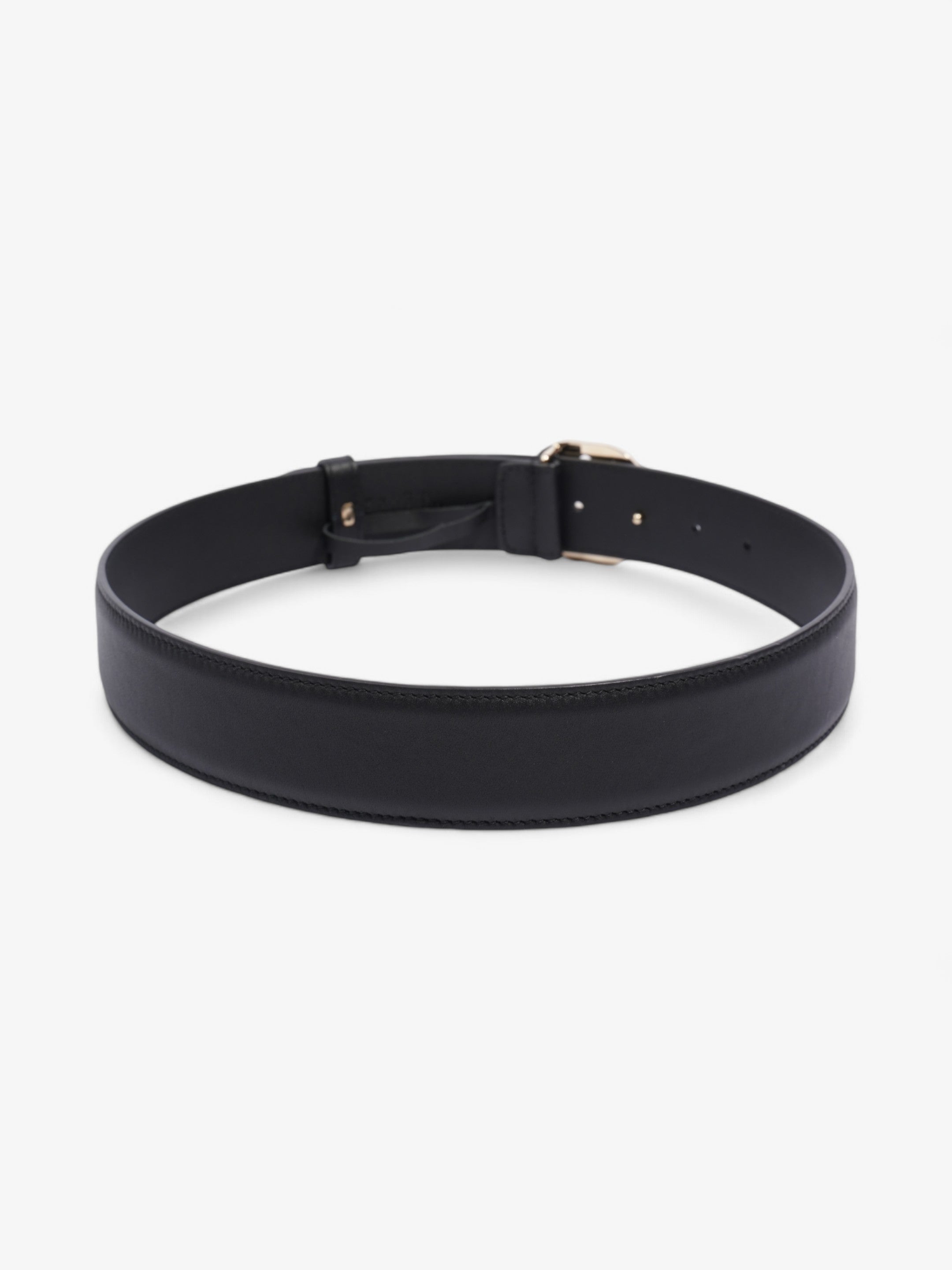 Gucci Interlocking G Belt Black / Gold Leather 70cm / 28"