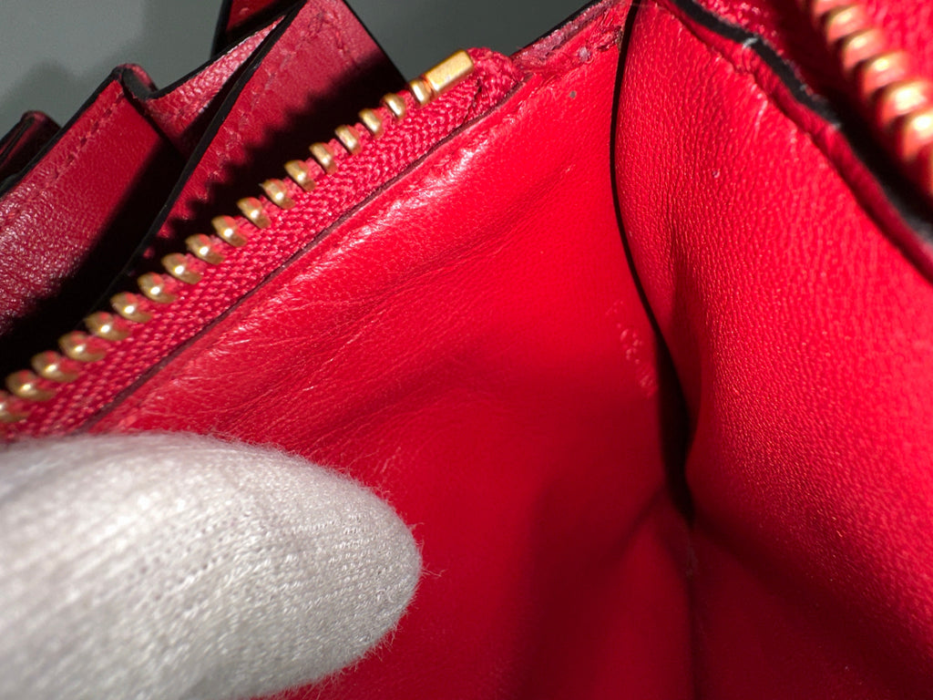 Celine Medium Box Bag Dark Burgundy Leather