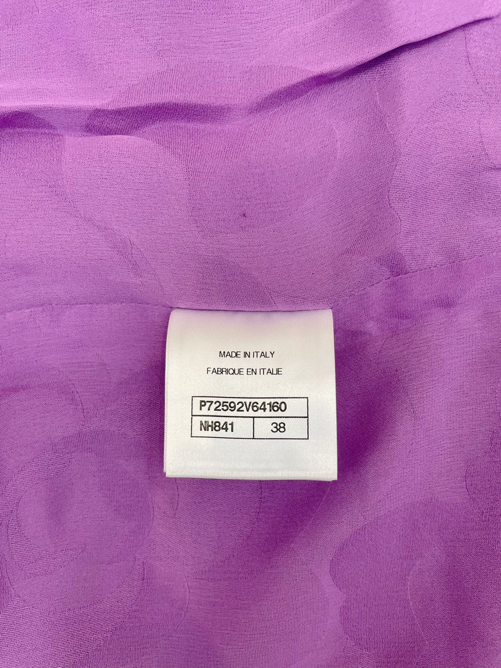 Chanel Cc All OverPrint 22 Runway Mini Dress in Purple Fr 38