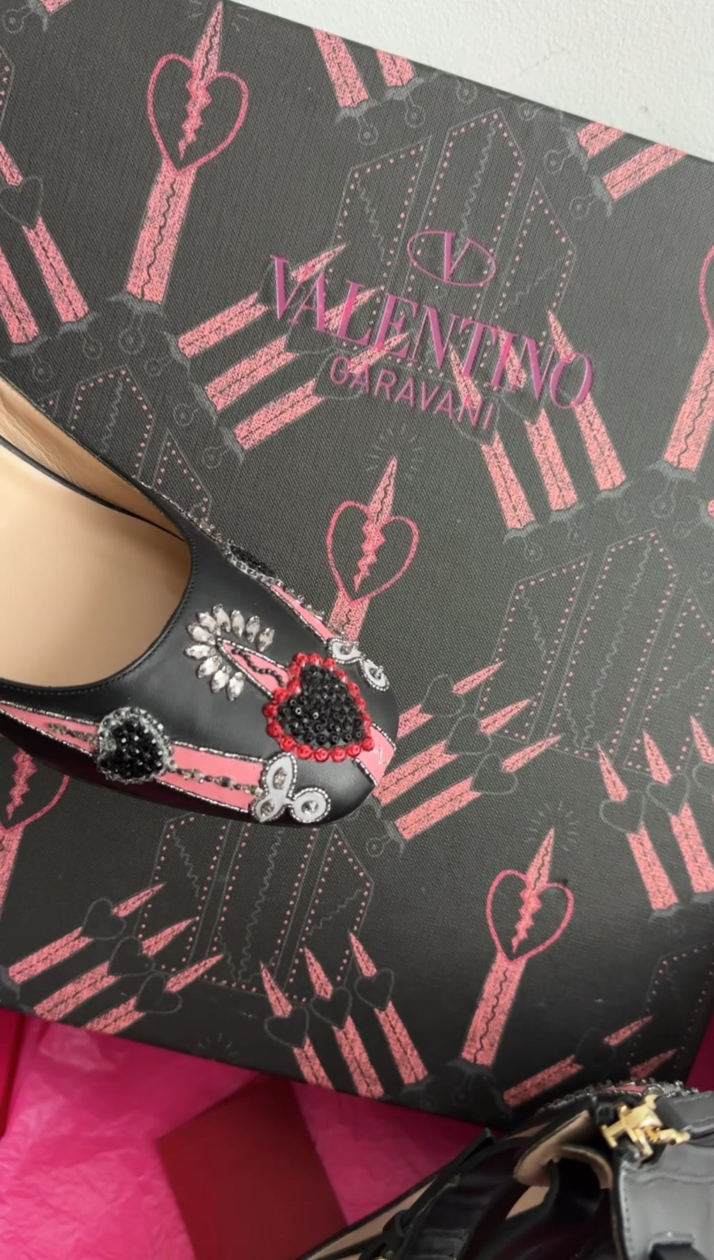 Valentino x Alessandro Michele Heart and Sword Print Pumps - 37