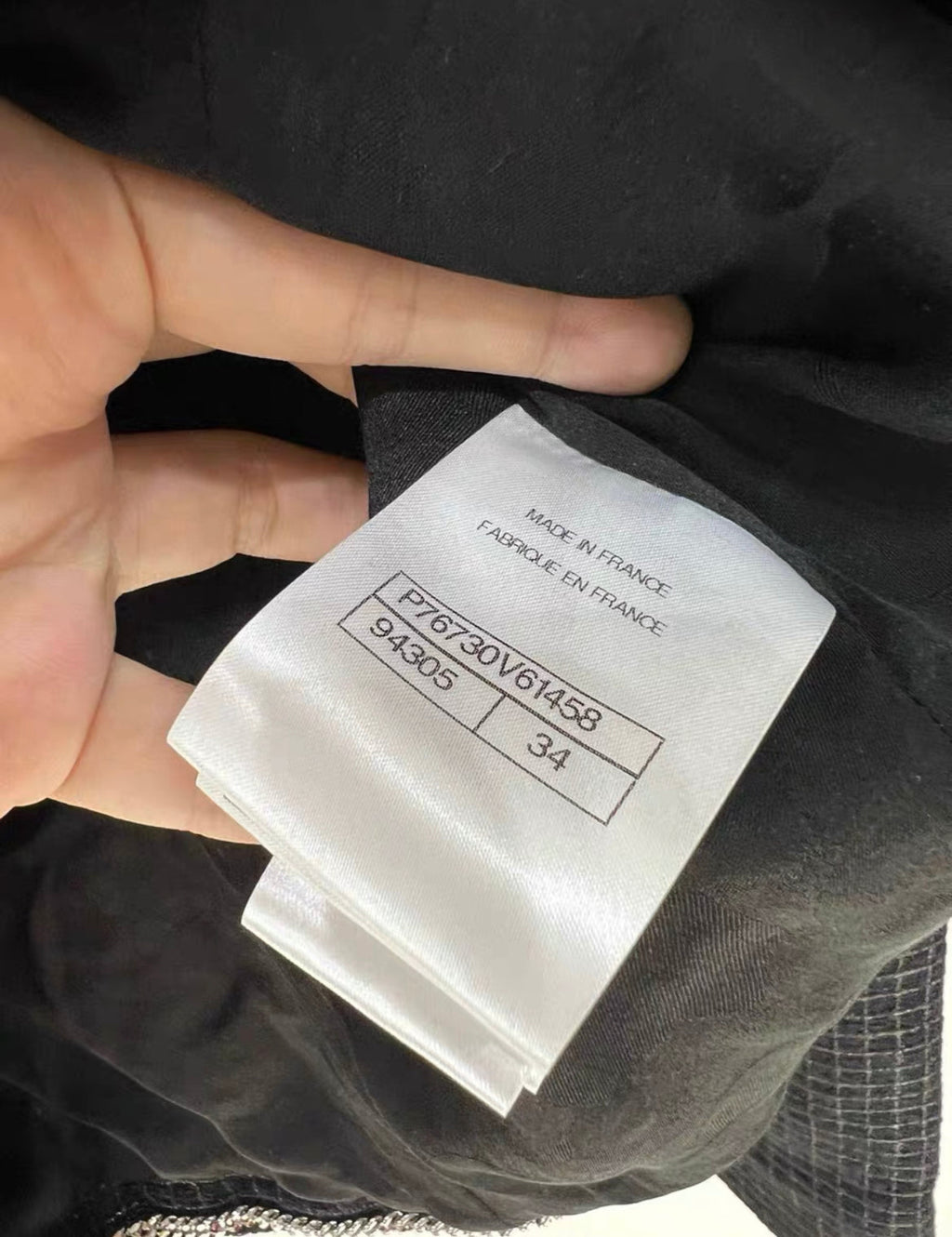 Chanel 24p black jacket size 34