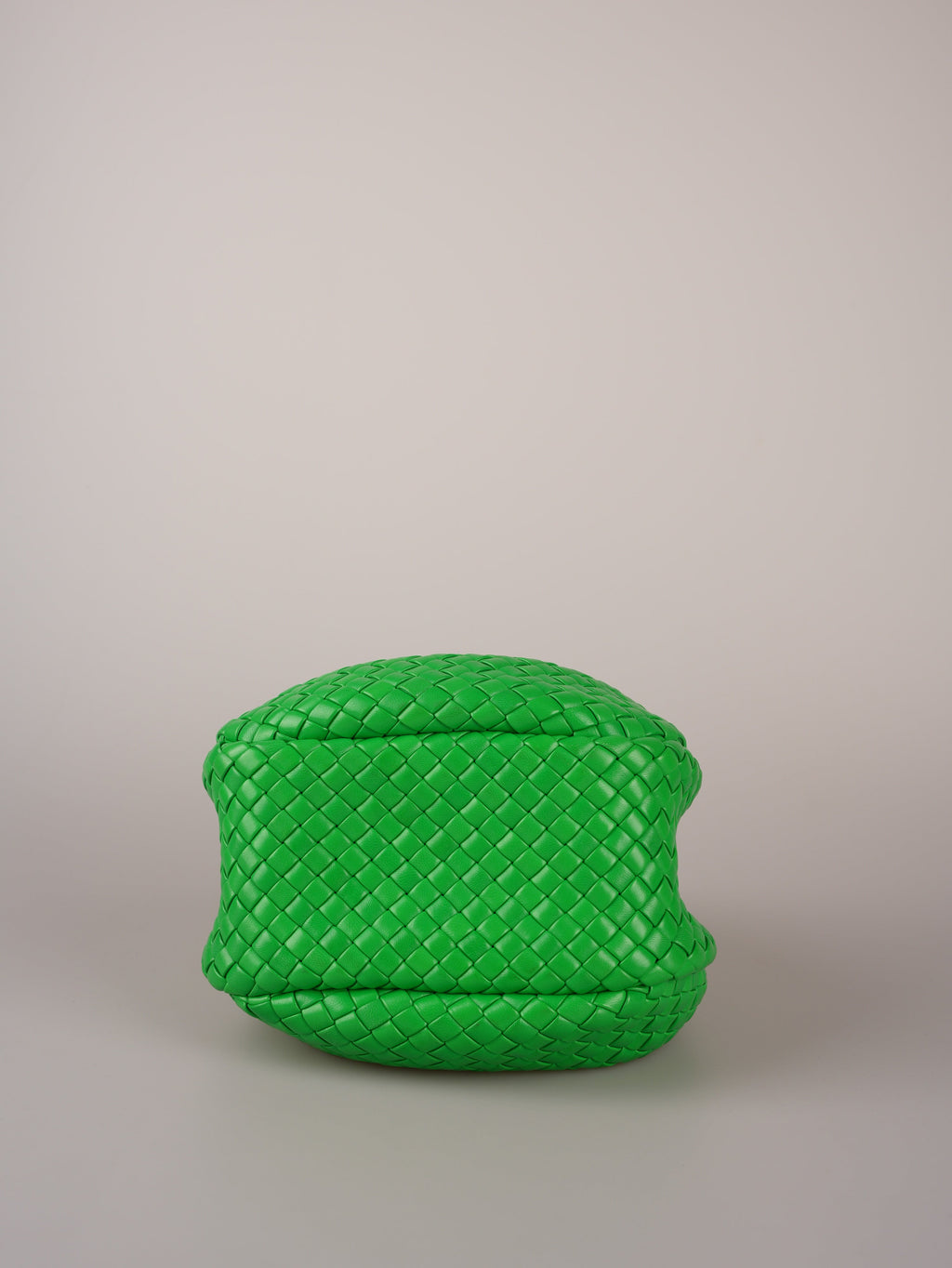 Bottega Veneta Green Mini Padded Intreccio Leather Top Handle Bag