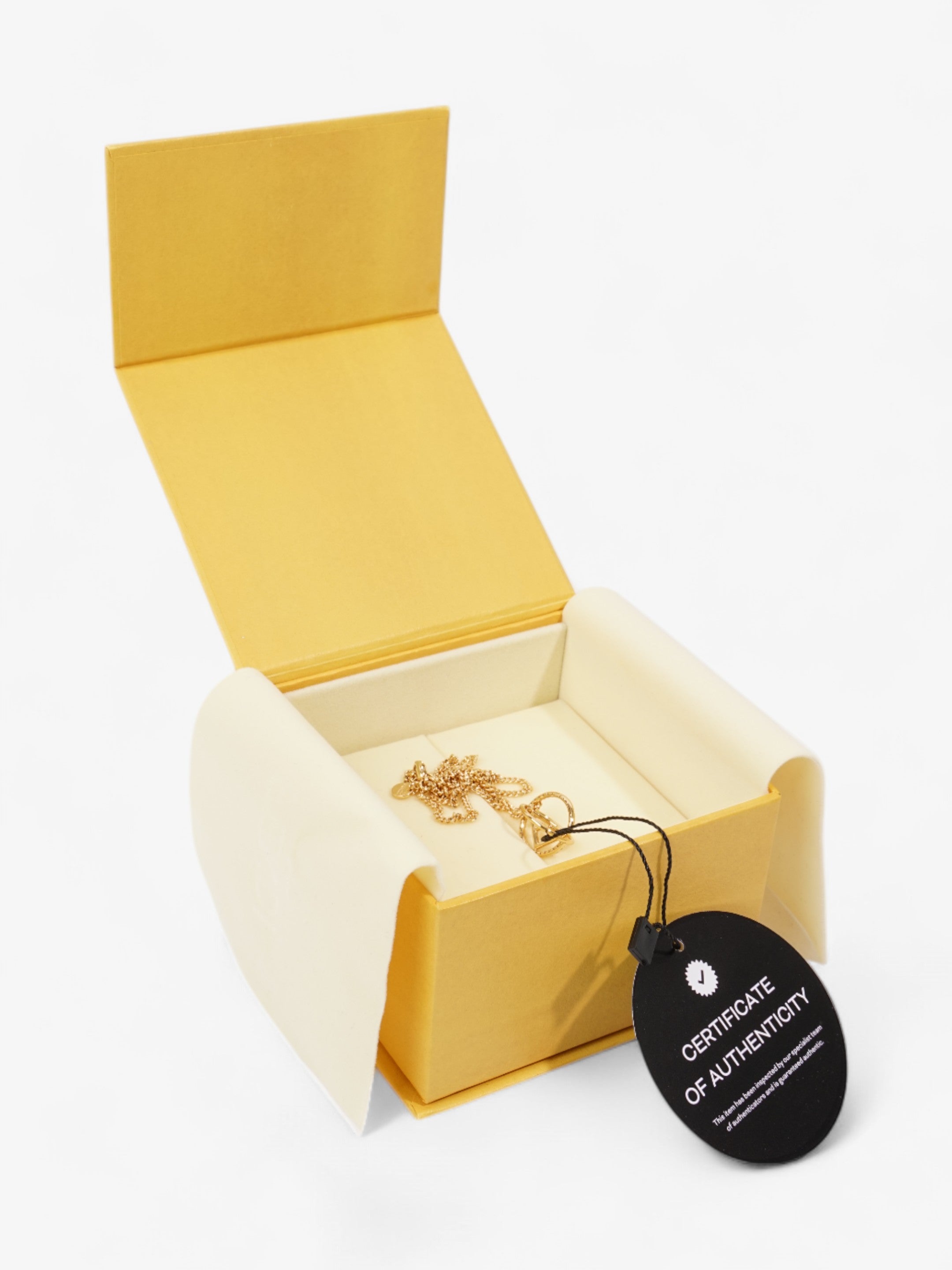 Fendi F is Fendi Circle Pendant Necklace Gold / Crystal Base Metal