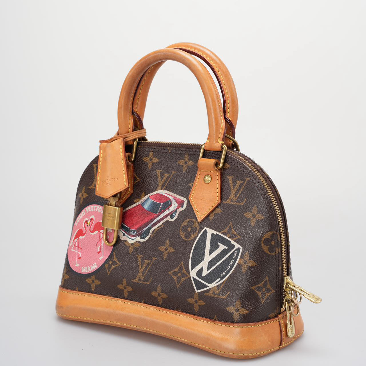 Louis Vuitton Monogram World Tour Alma BB Satchel Bag