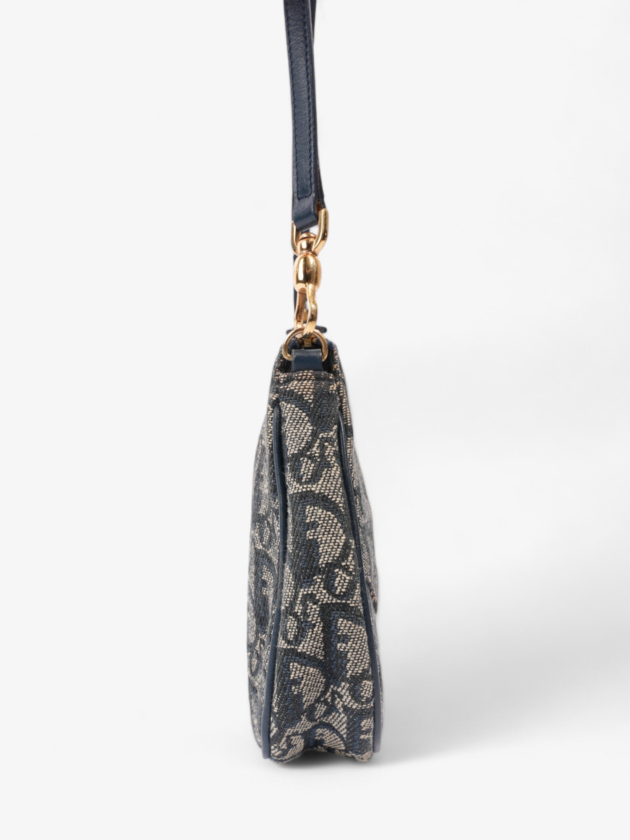 Christian Dior Saddle Pouch Blue Oblique Canvas