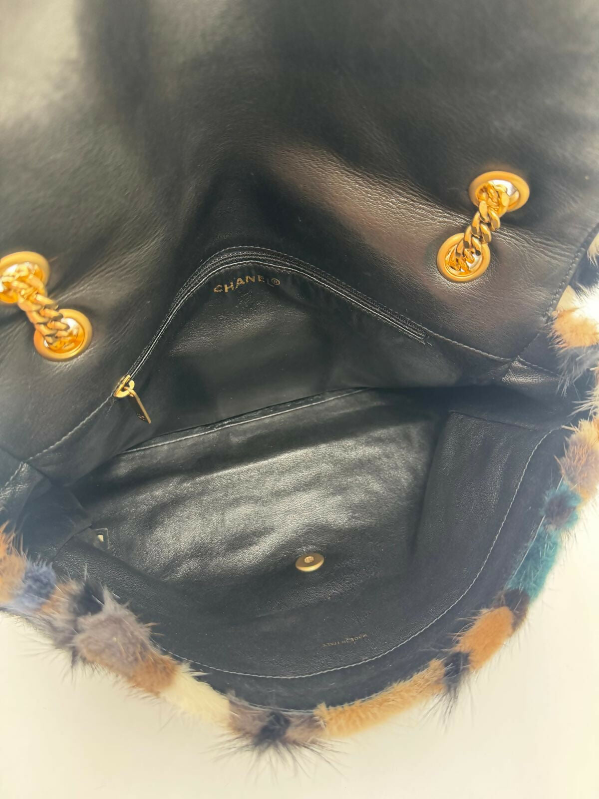 Chanel Vintage 2001 Mink Fur Maxi Flap Bag
