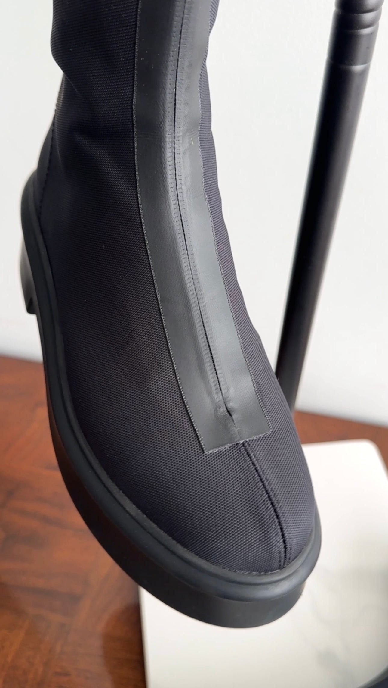 The Row Black Nylon Zipped Ankle Boots - 37