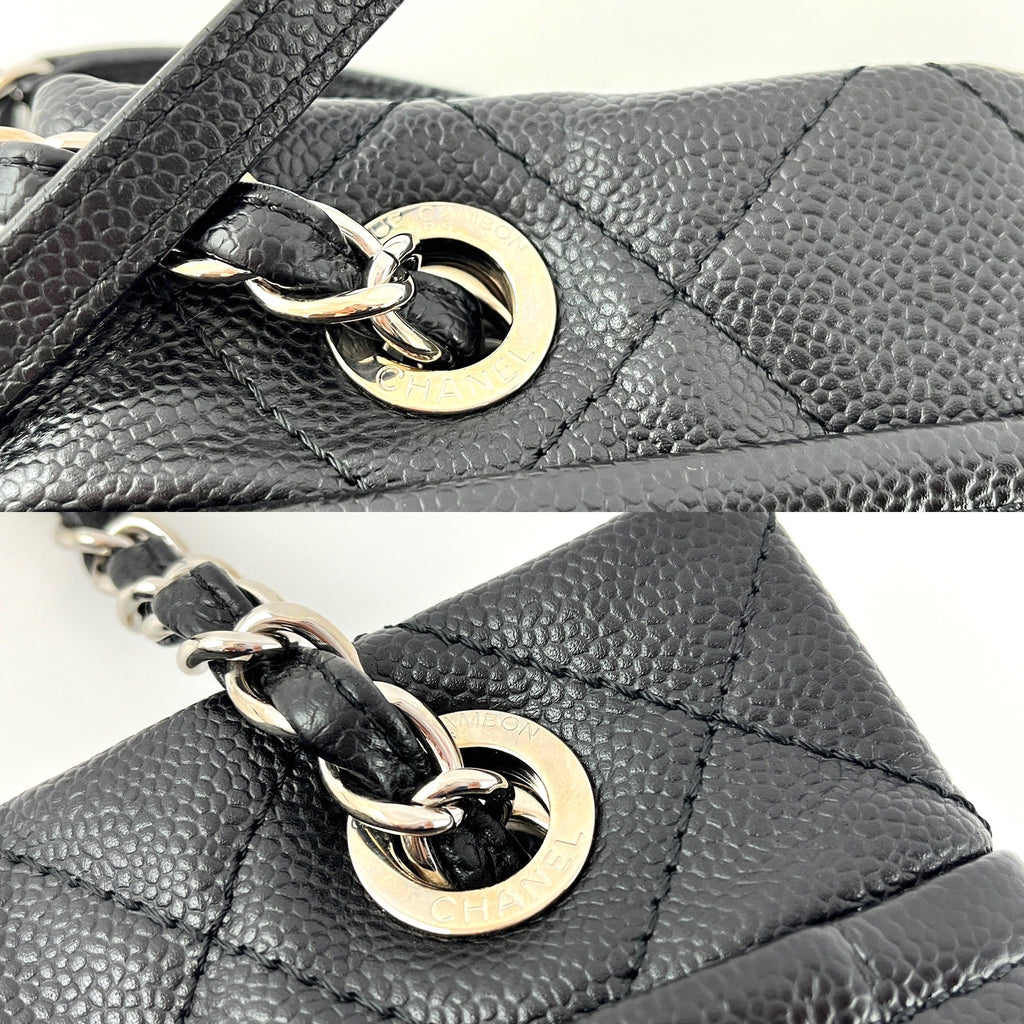 CHANEL Black Caviar Timeless Soft CC Shopping Tote Bag