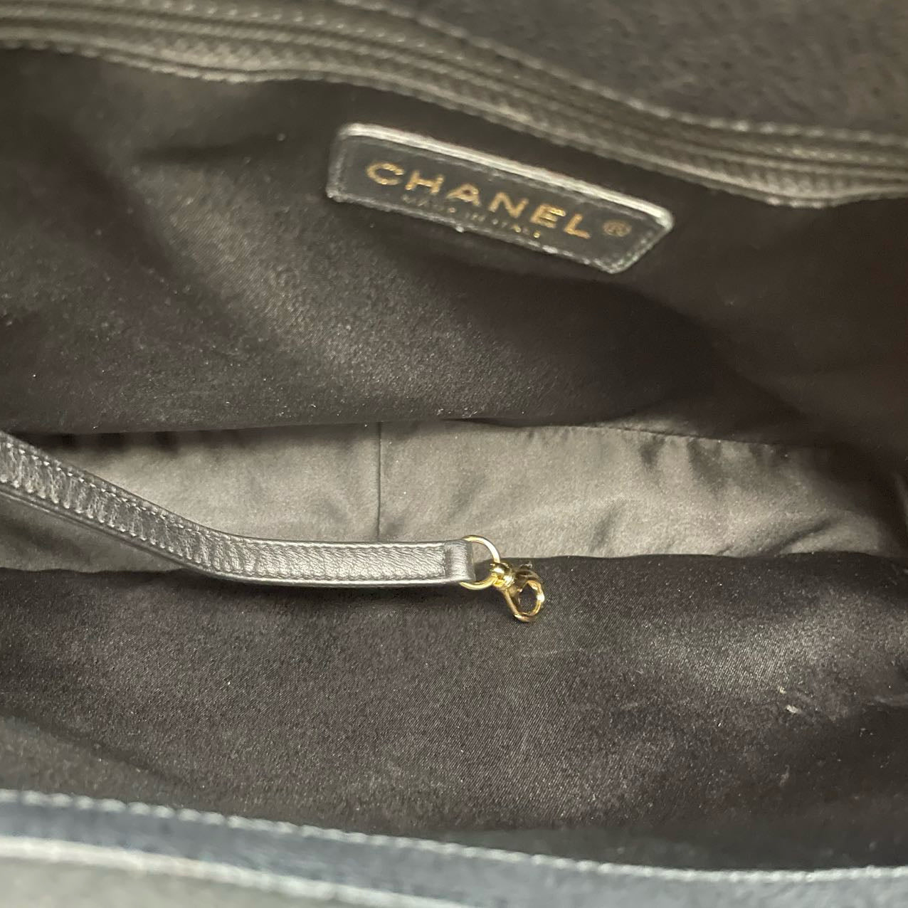 Chanel Medium Grand Shopping Tote Black GST Bag in caviar Leather with Gold Hardware from 2013