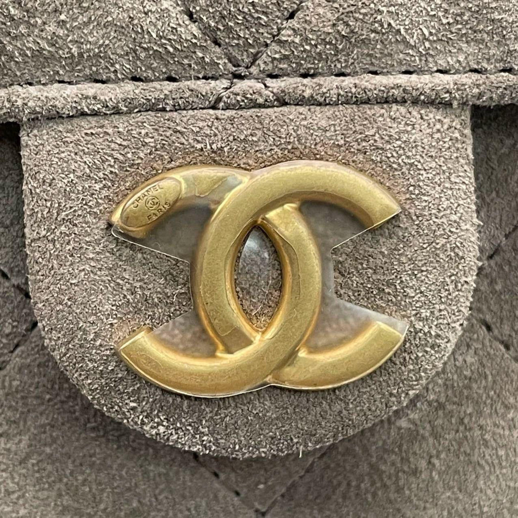 Chanel 25 Hobo Small suede Grey Gold Hardware