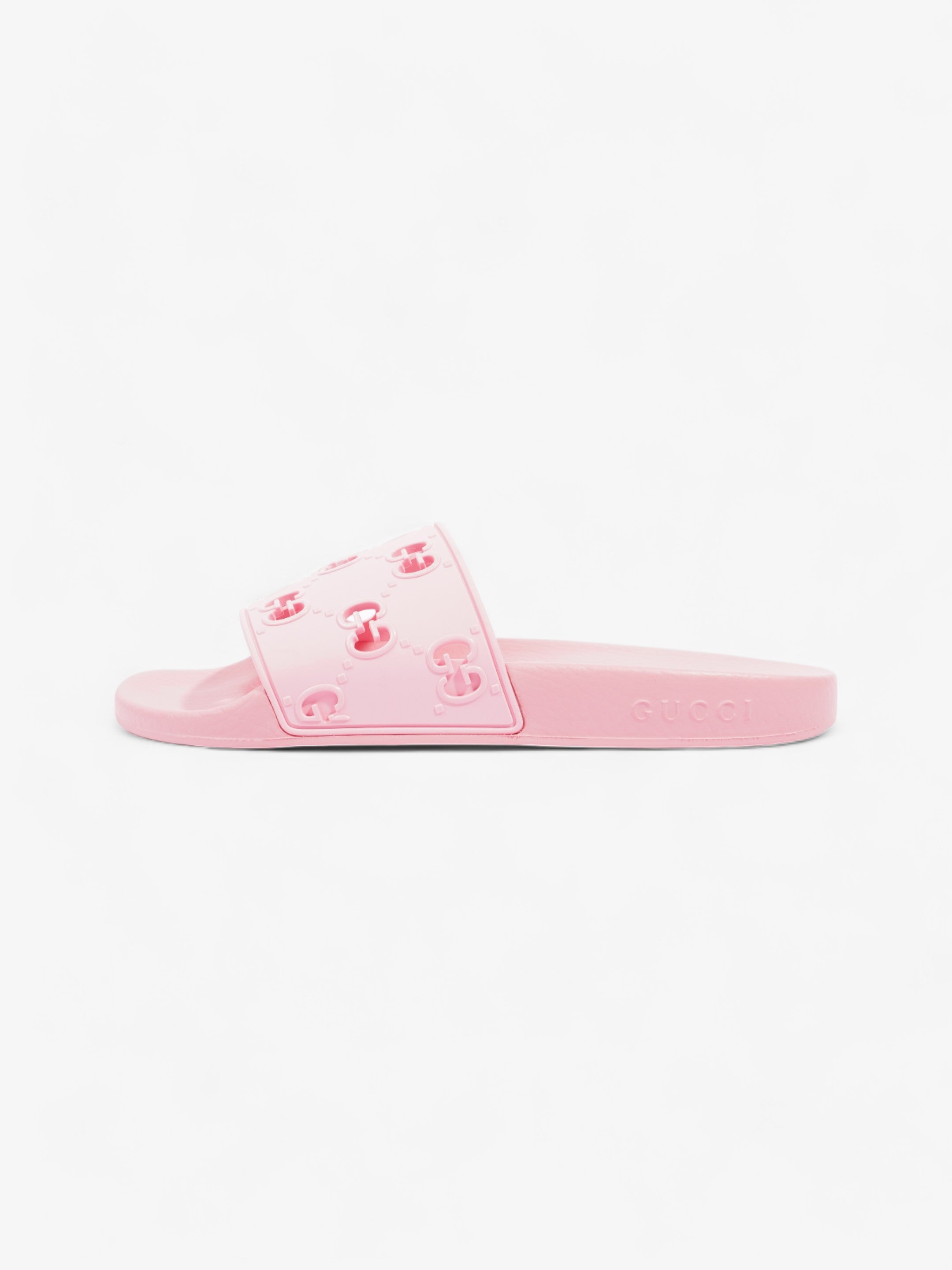 Gucci GG Slides Pink Rubber EU 38 UK 5