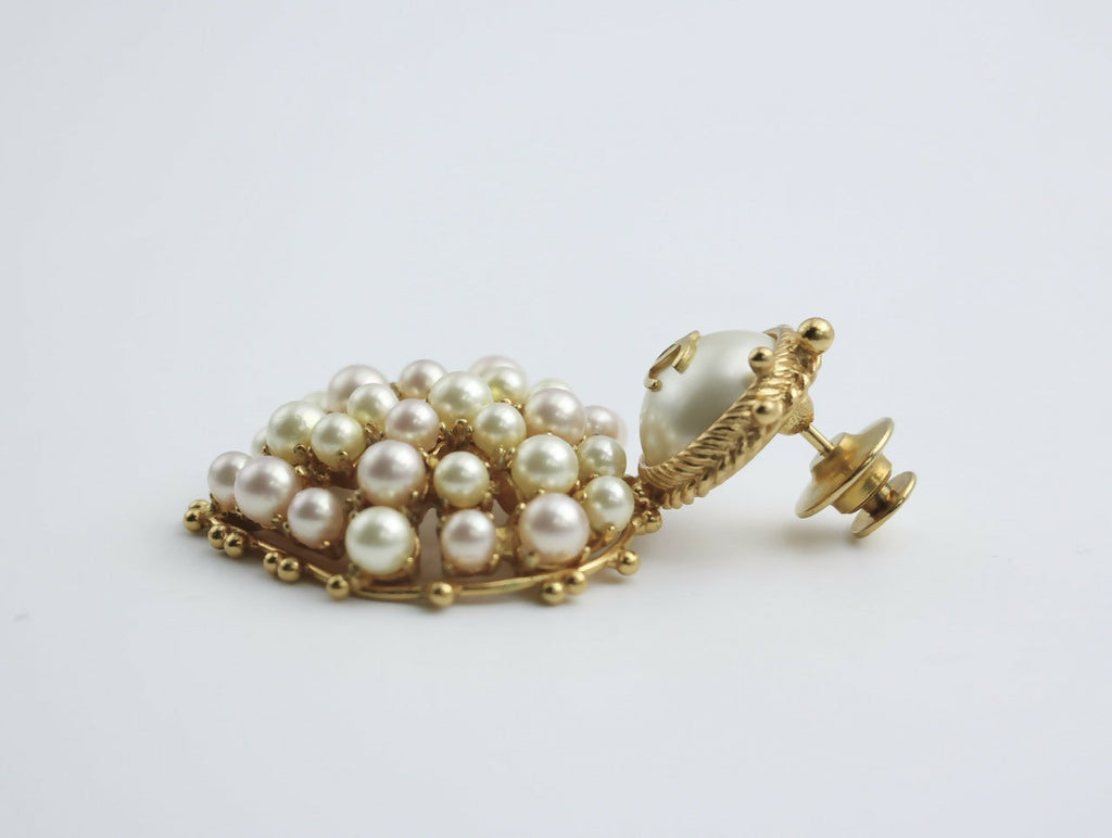 Chanel Vintage 02P Gold-plated & Imitation Pearl Heart-shaped Pendant Brooch