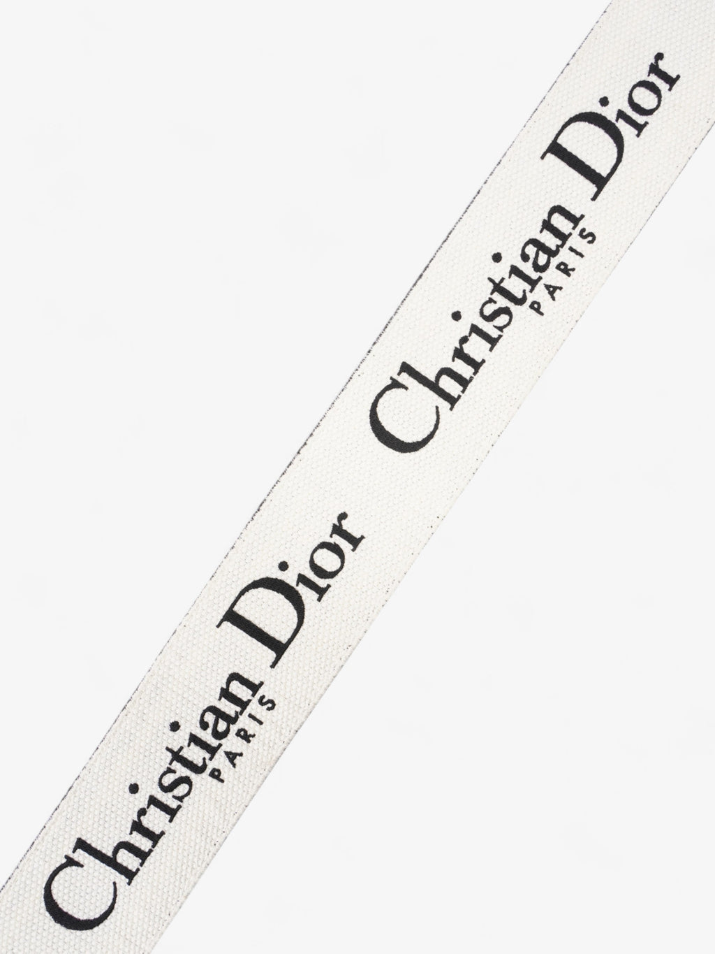 Christian Dior Shoulder Strap Ultramatte Black / White Cotton