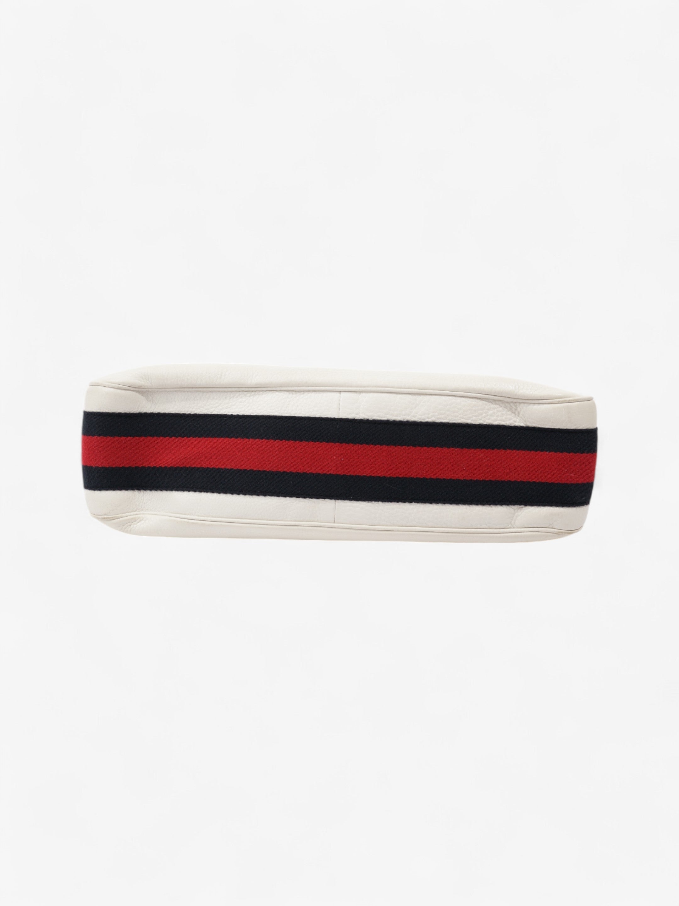 Gucci Heritage Hobo White / Navy Blue / Red Leather