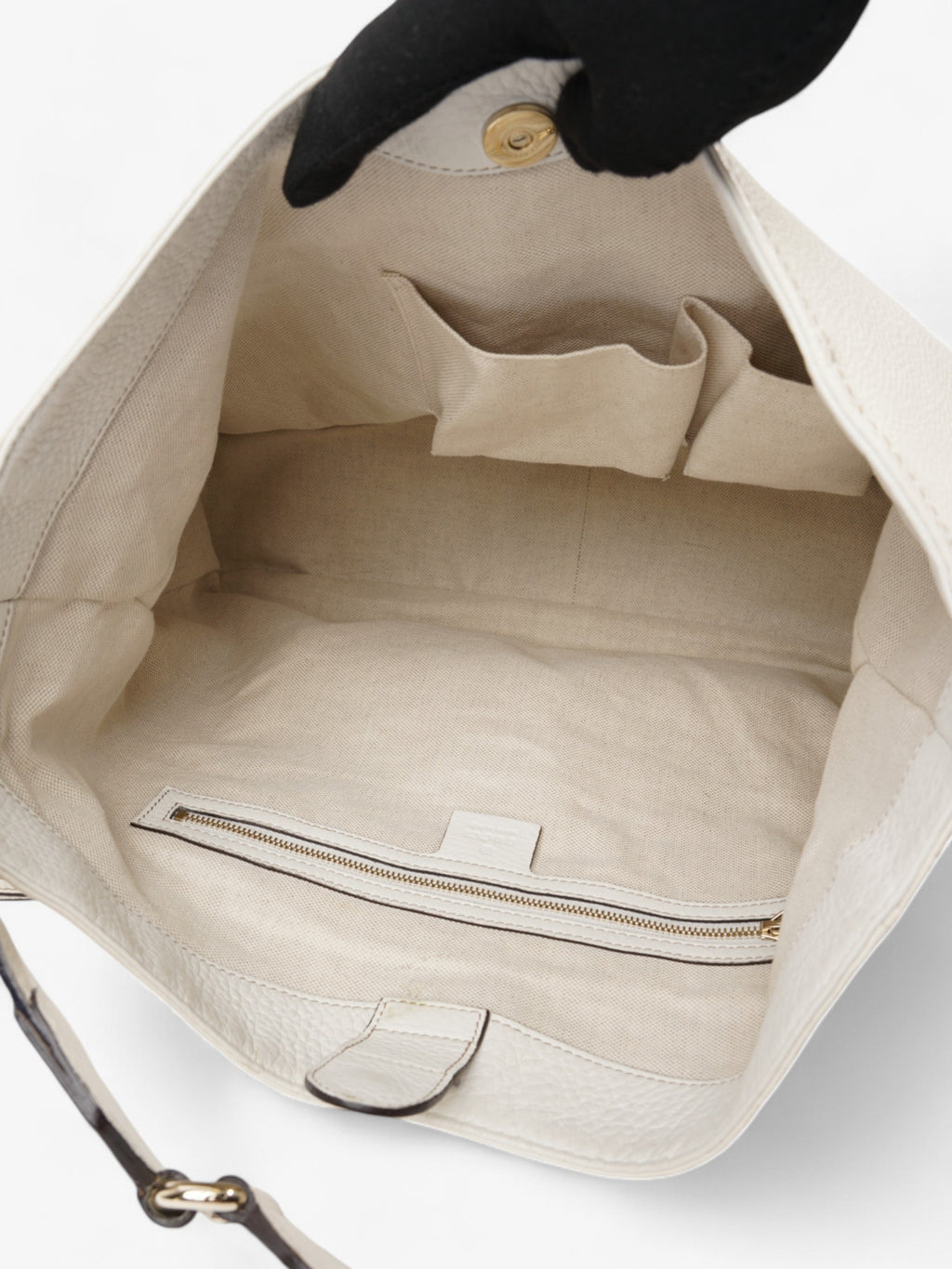 Gucci Heritage Hobo White / Navy Blue / Red Leather