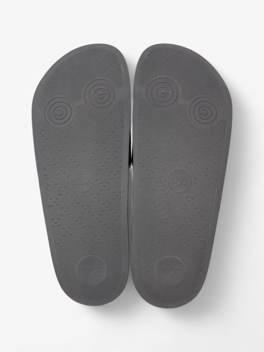 Gucci GG Slides Grey / Black Coated Canvas EU 45 UK 11