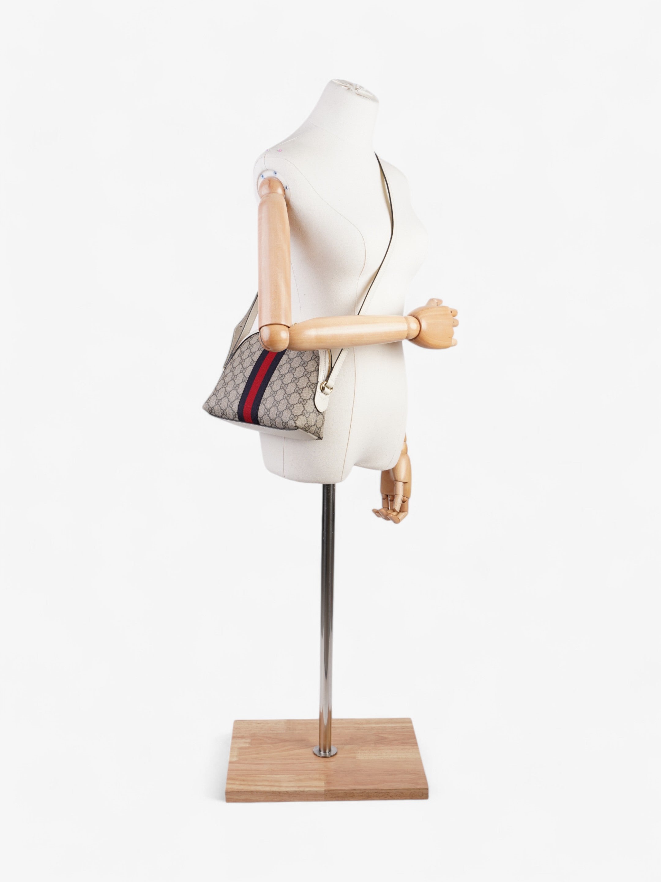 Gucci Ophidia GG Supreme / White Canvas Small