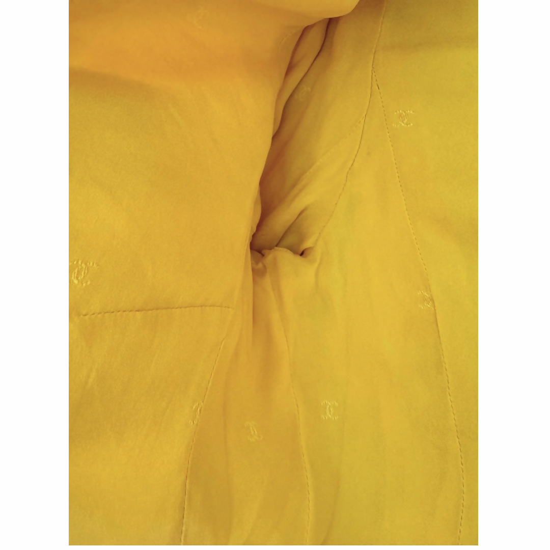 Chanel Vintage 95P Yellow Copped Jacket