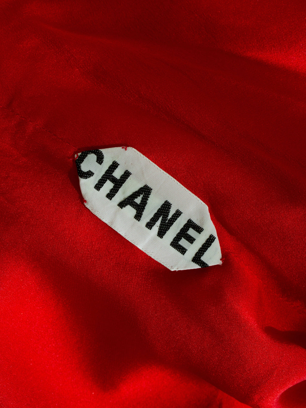 Chanel Vintage Haute Couture Fall/Winter 1988 Red Gold Chain Dress